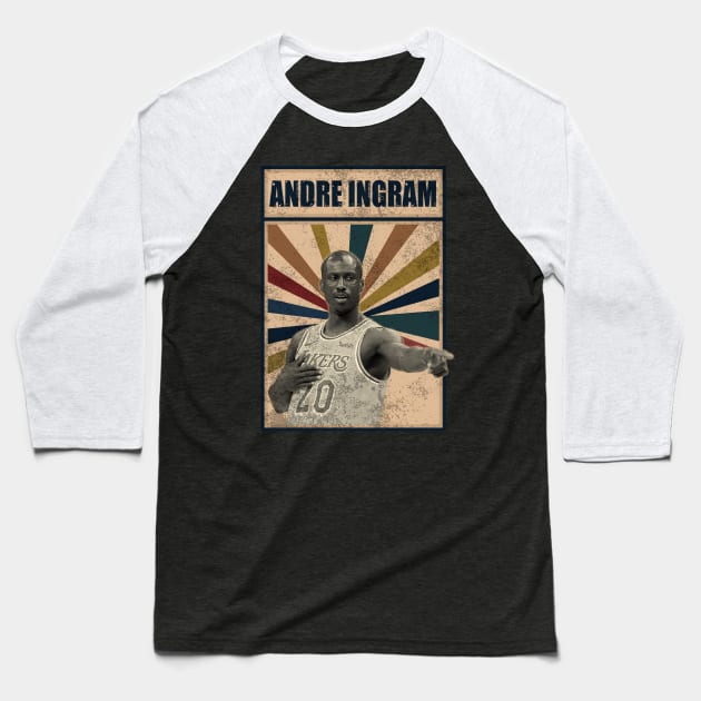 Los Angeles Lakers Andre Ingram Baseball T-Shirt by RobinaultCoils
